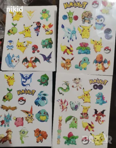 pokemon Покемон Пикачу Tattoo Tattoo татос татуировка временна детска татоси татуси, снимка 3 - Други - 37540335