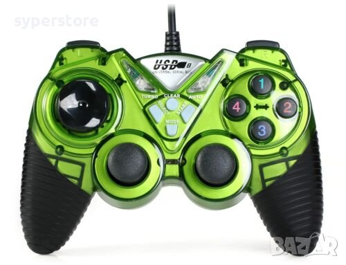 Геймпад джойстик контролер USB Digital One SP00755 L-908 Double shock 2 зелен за лаптоп, компютър