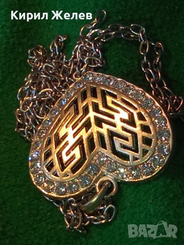 ПОСРЕБРЕН СЪРЦЕВИДЕН РОМАНТИЧЕН АРТ МЕДАЛЬОН с ИНКРУСТИРАНИ ЦИРКОНИ и ПОСРЕБРЕНА ВЕРИЖКА 77851, снимка 12 - Колиета, медальони, синджири - 35353255