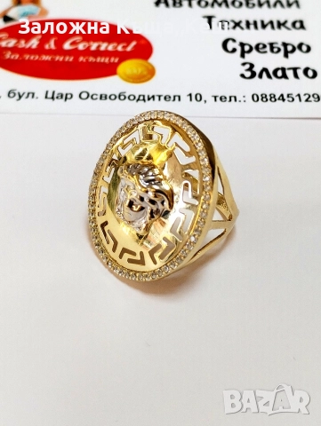 Златен дамски пръстен 14К.Тегло 2.10 гр.Размер 57.Цена 300 лв., снимка 2 - Пръстени - 52732208