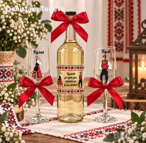 Комплект за кумове народни мотиви