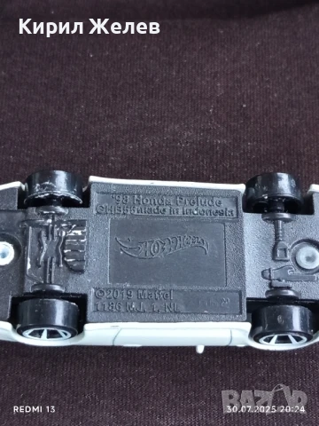 Метална количка Honda Prelude 98г. рядка за КОЛЕКЦИЯ 46820, снимка 6 - Колекции - 51196527