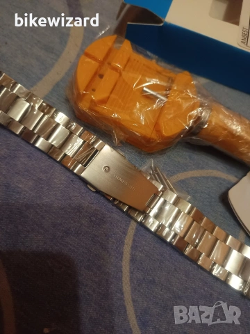 Верижка неръждаема стомана 22 ММ. за часовник+ машинка за стесняване НОВИ, снимка 4 - Каишки за часовници - 53251796