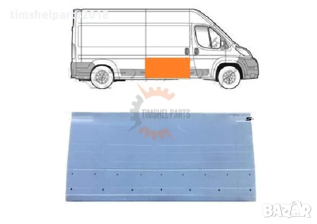 Ремонтен панел плъзгаща врата (675 мм) за CITROEN JUMPER/PEUGEOT BOXER/FIAT DUCATO след 2006 год. 