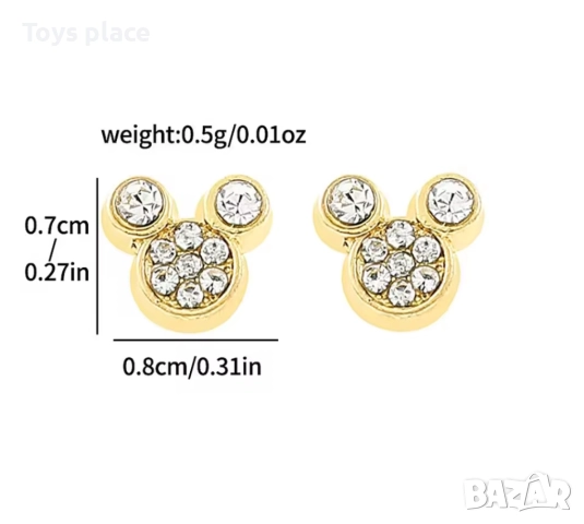 Обеци Minnie mouse , снимка 4 - Обеци - 52631596