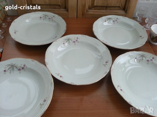 Стар български порцелан чинии плитки, снимка 6 - Антикварни и старинни предмети - 34112369