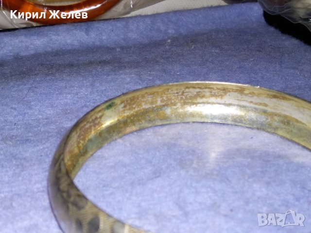 СТАРА ПОСРЕБРЕНА ФЛОРАЛНО ОРНАМЕНТИРАНА ВИНТИДЖ - АРТ СТОМАНЕНА ГРИВНА 37991, снимка 8 - Гривни - 40867566