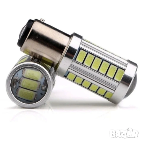 2 броя автомобилни LED крушки 1157 BAY15D / жълти, снимка 6 - Аксесоари и консумативи - 53099408