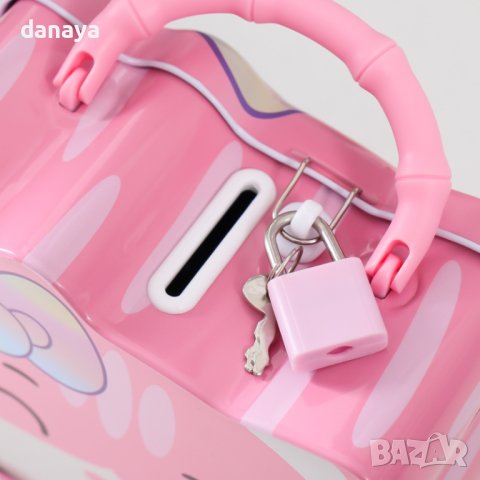 4001 Детска метална касичка Коте с катинар за заключване, снимка 6 - Други - 42134769