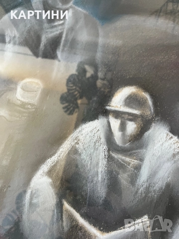 Стара майсторска картина 1989 година, снимка 3 - Картини - 51569408