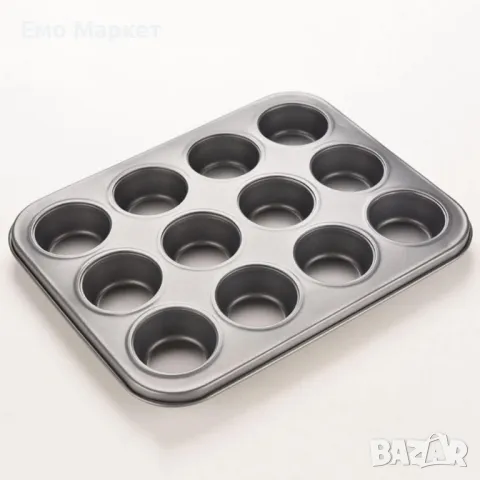 Тава за мъфини с 12 гнезда, с незалепващо покритие, снимка 10 - Други - 48898764