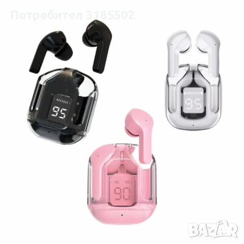 Безжични Bluetooth слушалки с LED дисплей и вграден микрофон, снимка 3 - Слушалки и портативни колонки - 50852786