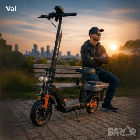 Електрическа тротинетка KuKirin M5 Pro – 1000W, 70 км пробег, 52 км/ч, сгъваема, снимка 3 - Велосипеди - 53664863