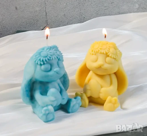 Молд заек с венец от цветя , снимка 5 - Форми - 51290771