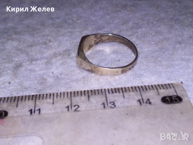 СТИЛЕН СРЕБЪРЕН РЕТРО АРТ ДЕКО ПРЪСТЕН ВИСОКА ПРОБА ОКСИДИРАНО СРЕБРО МАЙСТОРСКА РЪЧНА РАБОТА 38518, снимка 6 - Антикварни и старинни предмети - 41451045