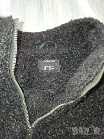 Дамско черно палто Esmara 56, снимка 4 - Якета - 52800372