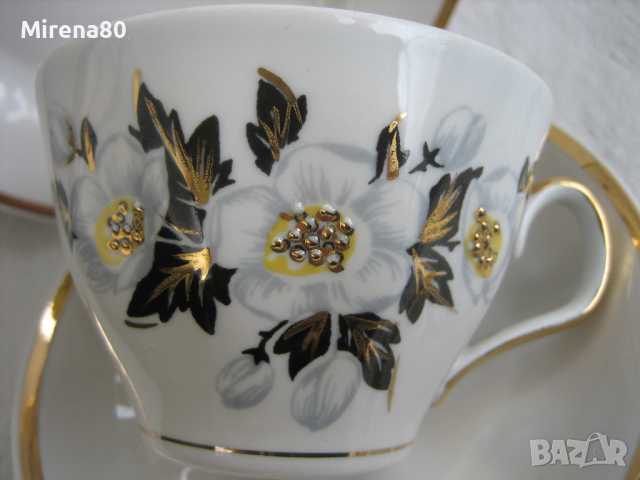 Разкошни руски сетове за чай/кафе, снимка 3 - Чаши - 44570839