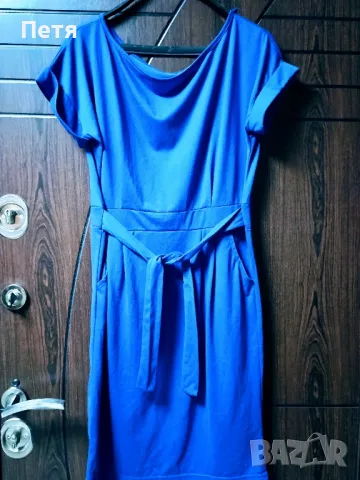 синя рокля с джобчета , снимка 3 - Рокли - 48708128