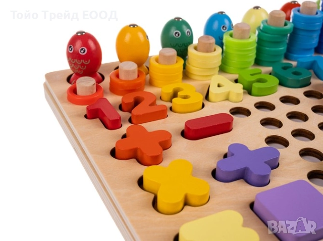 Голям дървен пъзел с топчета, снимка 6 - Игри и пъзели - 52671397