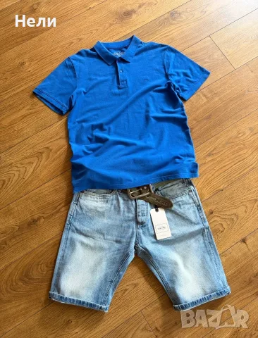 Jack & Jones Мъжки нови къси дънки и тениска, снимка 3 - Къси панталони - 55709566
