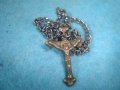СТАРО БРОНЗОВО РАЗПЯТИЕ НАГРЪДНЕН ПРАВОСЛАВЕН КРЪСТ МАЙСТОРСКА РАБОТА със СТОМАНЕНО СИНДЖИРЧЕ 25549 , снимка 13