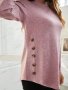 Дамска едноцветна ежедневна блуза с копчета и падащо рамо, 2цвята - 023, снимка 7