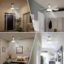 Вентилаторна лампа с форма на цвете (Flower Fan Light), снимка 5