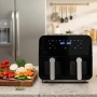 Двоен фритюрник с горещ въздух Cheffinger 9 л с дигитален дисплей, снимка 3