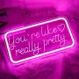 Нов Неонов знак You're Like Really Pretty 3D LED светлина за декор стая , снимка 1