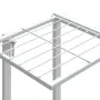 vidaXL Стойка за цветя, 94,5x25x89 см, бяла, желязо, снимка 8