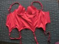 червено боди/жартиер 70С, снимка 2