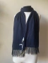 Мъжки, черен шал от 100 % вълна, с етикет, снимка 3