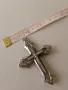 Много красив голям сребърен кръст със циркони проба925, снимка 4