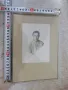 Снимка стара картон портрет на жена, снимка 1