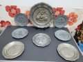 Немски чинии за стена цинк/калай , снимка 1 - Антикварни и старинни предмети - 39412178