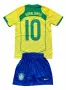 Детски футболен екип Бразилия Роналдиньо Brazil тениска Ronaldinho комплект, снимка 1