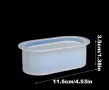 3D Висок Елипс саксия органайзер силиконов молд форма калъп смола сапун гипс шоколад саксия, снимка 9