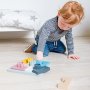 Bigjigs Toys 2-в-1 дървен пъзел и игра за сортиране на фигури с 8 парчета от мозайка за малки деца, снимка 3