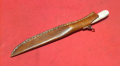 Стар нож SOLINGEN с дръжка от рог и кания от естествена кожа, снимка 2