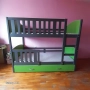 Детско двуетажно легло с трето издърпващо легло + 3 матрака и подматрачни рамки – гр. София, снимка 1