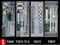 Инструментална количка FORCE - 5 отделения комлект с 210 инструмента (синя), снимка 2