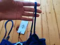 Stradivarius нов дамски топ бюстие корсет потник с банели, мрежеста материя в син цвят р-р S, снимка 2