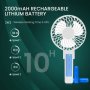 Нов Преносим вентилатор за дом, офис, пътуване къмпинг с USB Акумулаторен, снимка 3