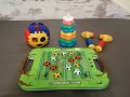 Детски играчки - електронен футбол с чукове, сортер и низанка, снимка 1