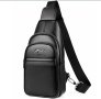 мъжка чанта кожена за през гърди 2 отделения с цип, снимка 9