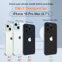 Нов прозрачен кейс протектор калъф с 2x закалено стъкло за iPhone 15 Pro Max, снимка 3