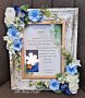 Персонализирана рамка с цветя и текст пожелание за Кръщене, снимка 1