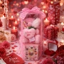 Подаръчен сет с плюшено мече „Love you“ в прозрачна кутия, снимка 2