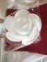 Декоративна бяла свещ роза , снимка 3