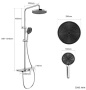 Модерен хромиран душ комплект с водопад и 5 функции , снимка 7